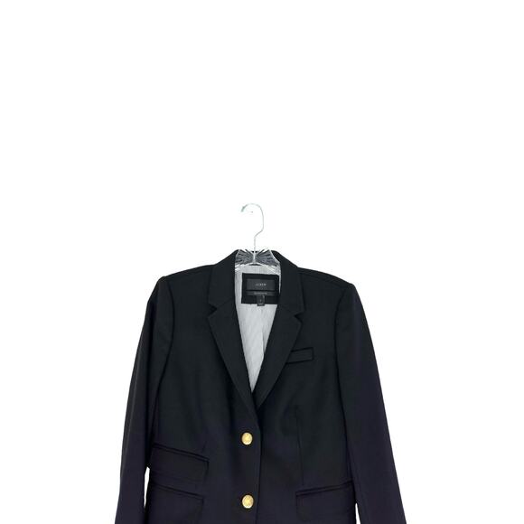 J.Crew Schoolboy Blazer Black Wool Blend Preppy Office Dark Academia Size 2 - Picture 5 of 14